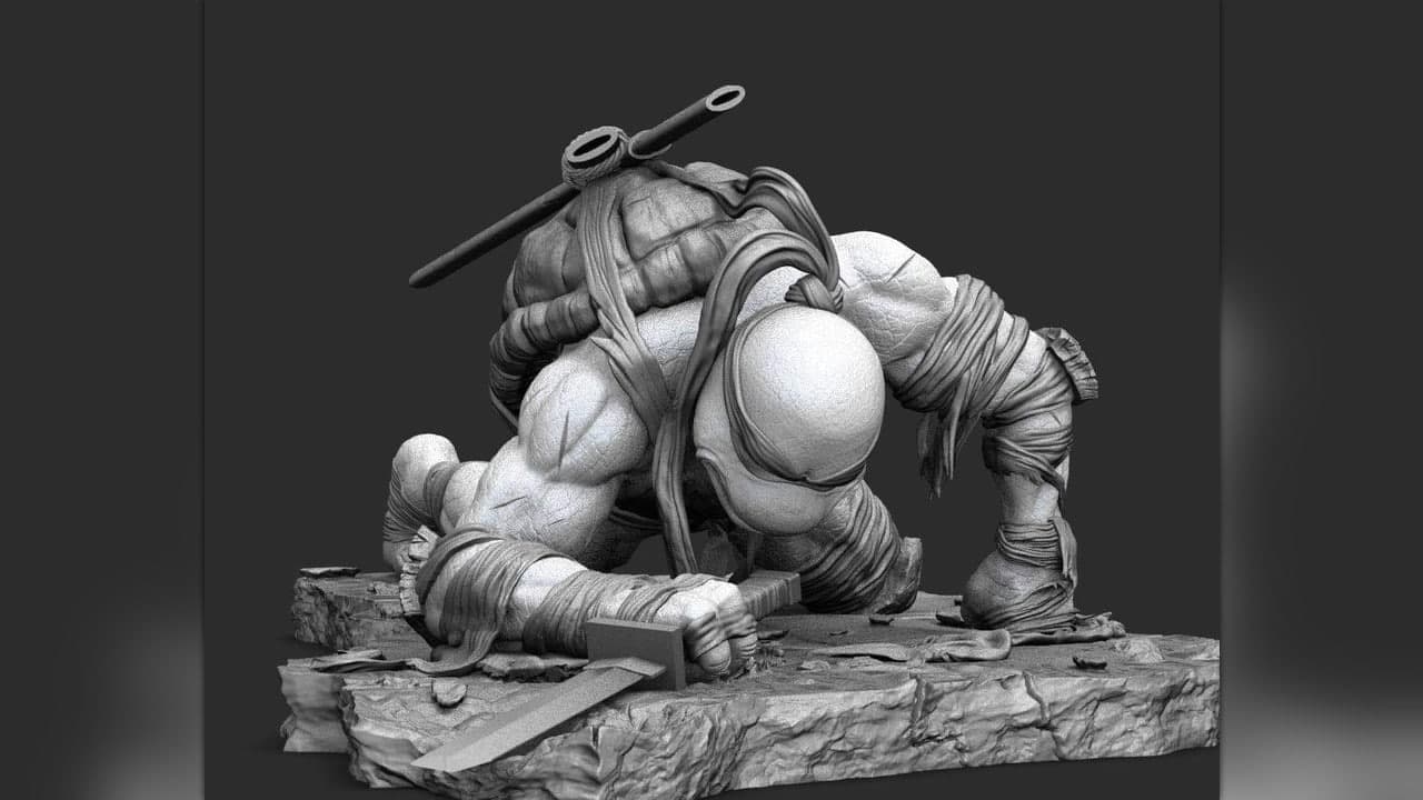 CGTrader - Battle Leonardo TMNT Fan Art
