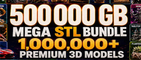 مجموعه‌ی غول‌آسای Ultimate 3D STL Mega Bundle