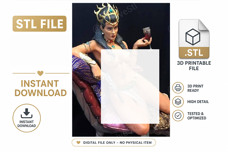فایل STL سه‌بعدی دختر با تفنگ Dejah Thoris