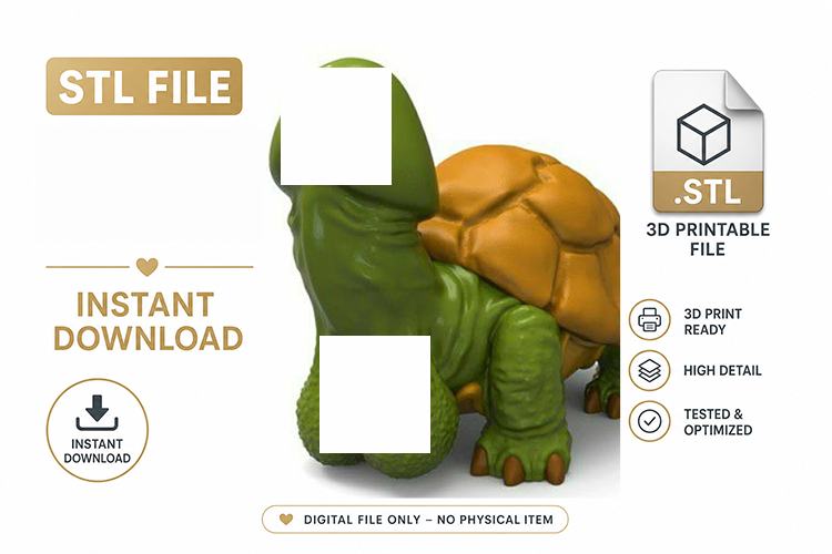 فایل STL سه‌بعدی لاک پشت طرح بد Dic-ky_Turtle