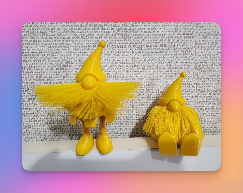 فایل STL سه‌بعدی HAIRY FLEXI GNOME