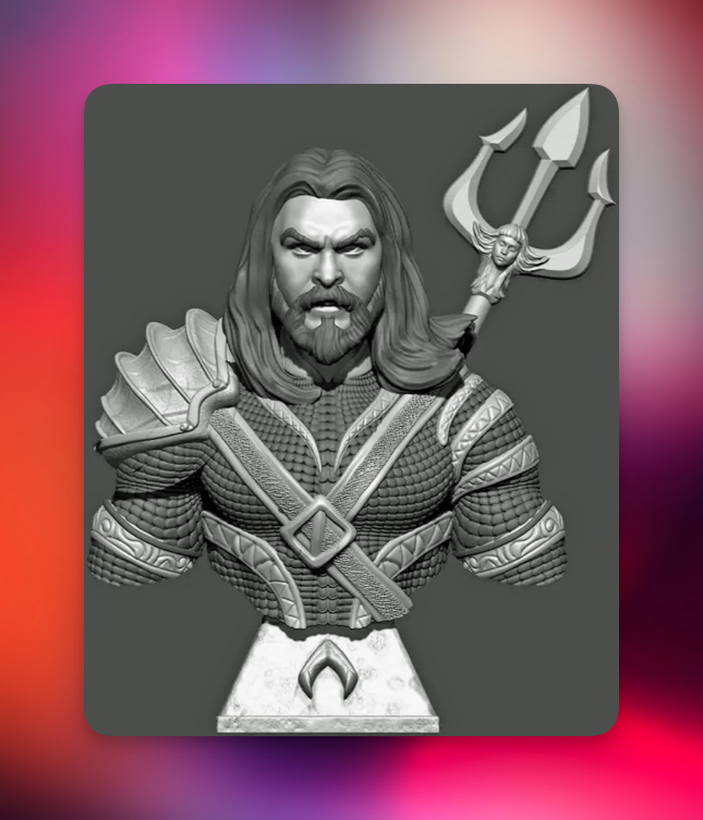 فایل STL سه‌بعدی aquaman_bust