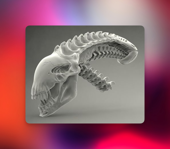 فایل STL سه‌بعدی Alien Skull
