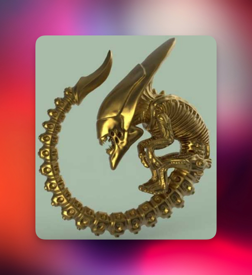 فایل STL سه‌بعدی alien pendom