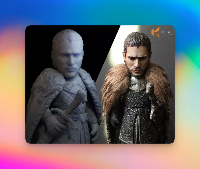 فایل STL سه‌بعدی گیم آف ترونز CGTRADER - Miniatura Jon Snow (GoT)