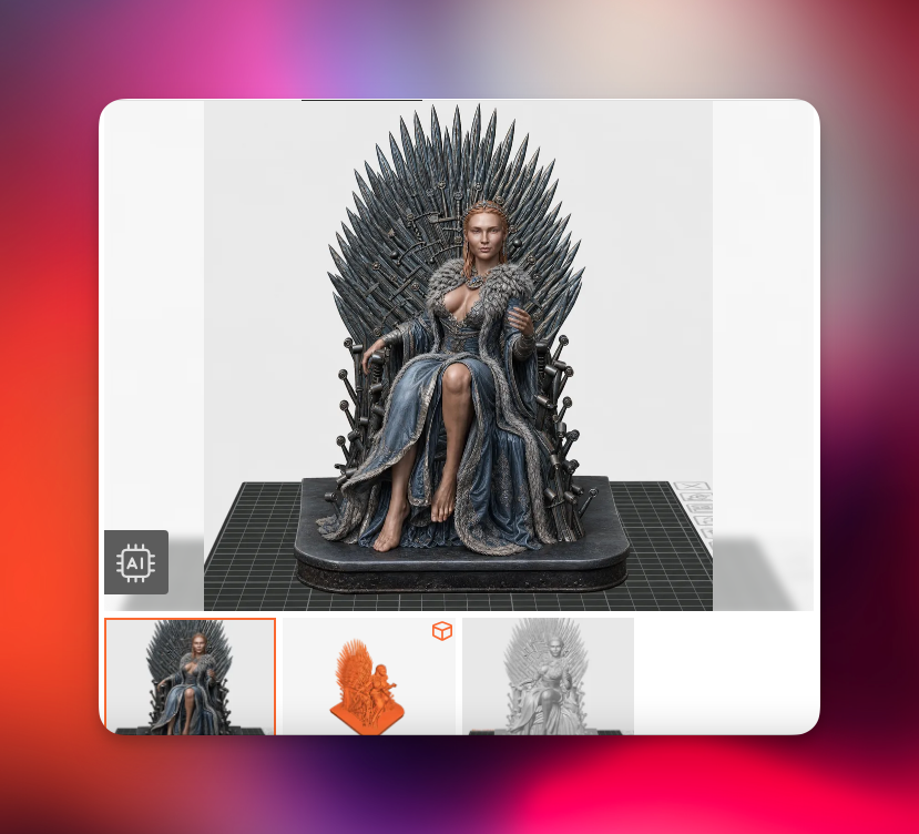 فایل STL سه‌بعدی Sansa on the Throne