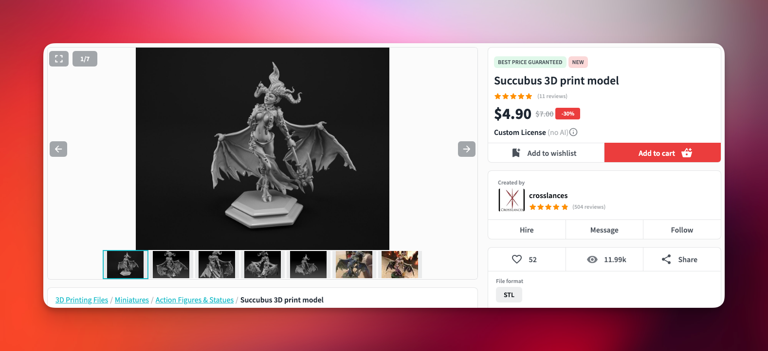 فایل STL سه‌بعدی succubus - CGTrader