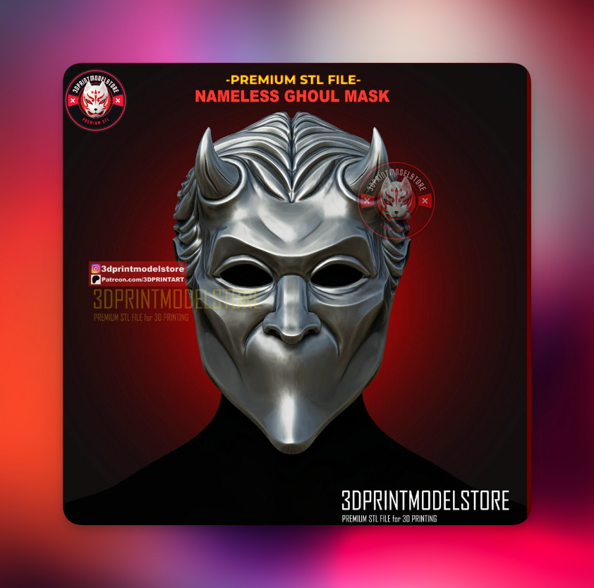 فایل STL سه‌بعدی namelessghoul (Devil mask no mouth)