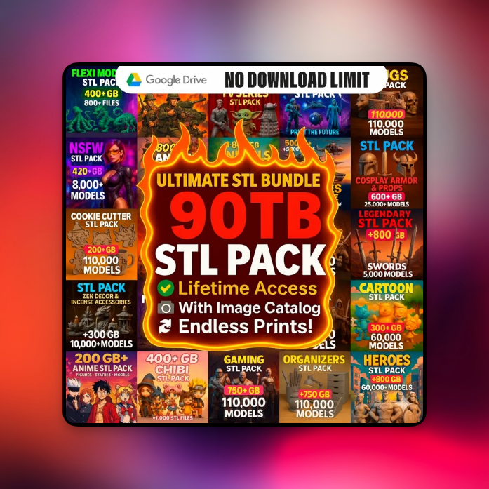 ULTIMATE STL FILES PACK — مجموعه کامل فایل‌های سه‌بعدی