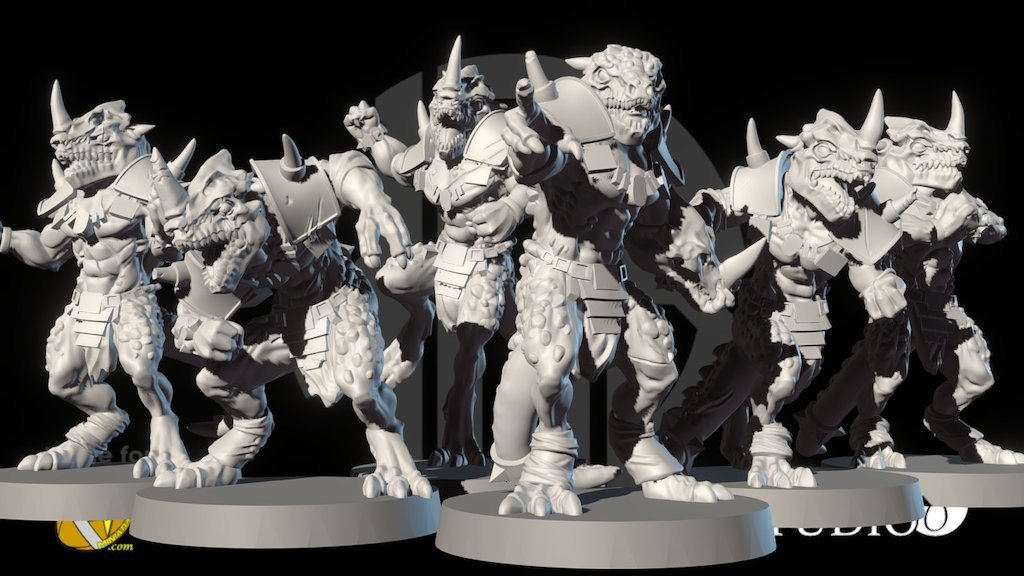 Lizard Man Saurian Set