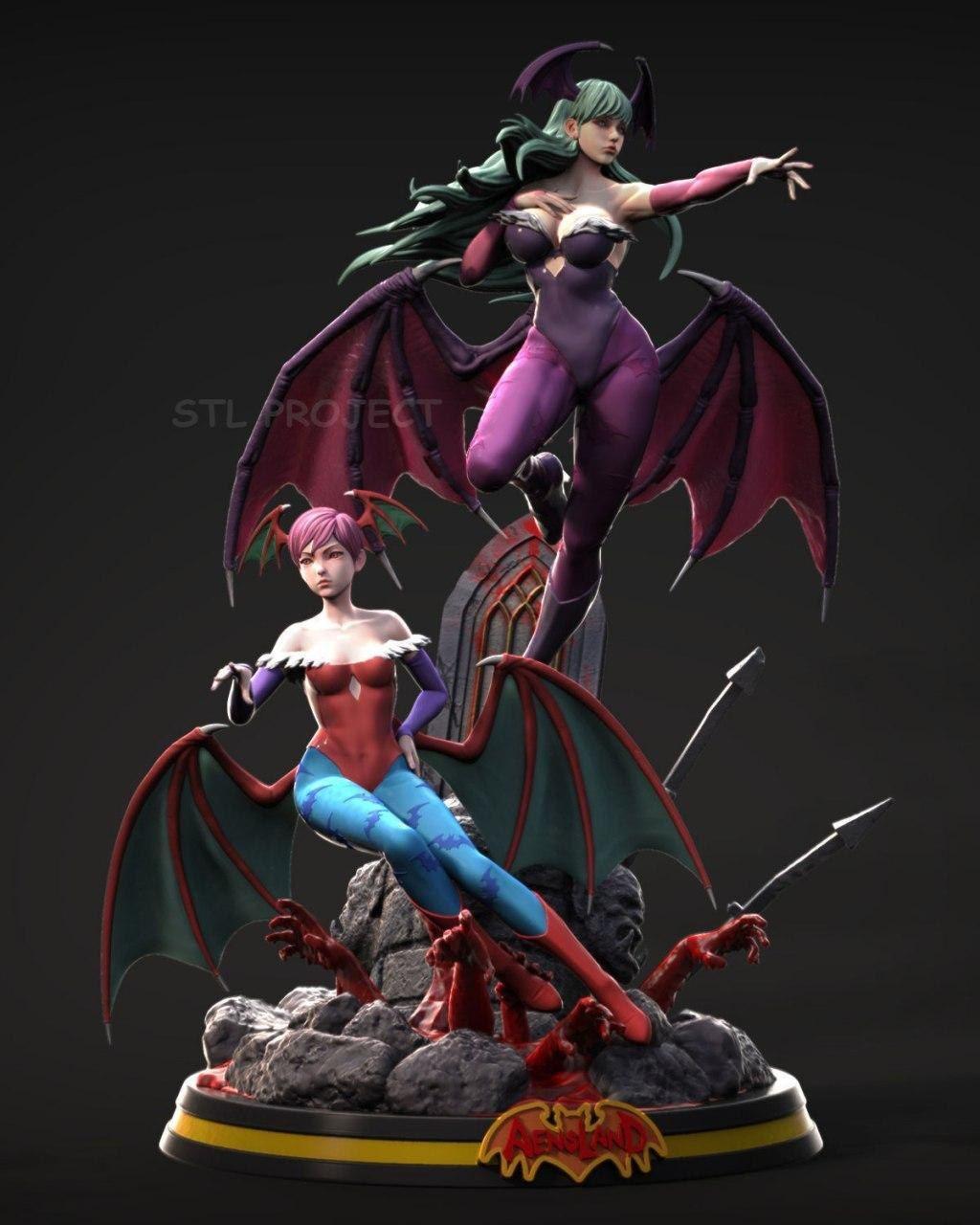 Succubus Morika and Lilith Vampire